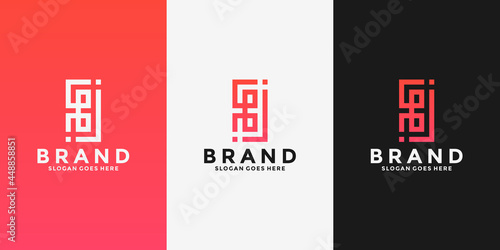 letter B monogram logo design for your brand