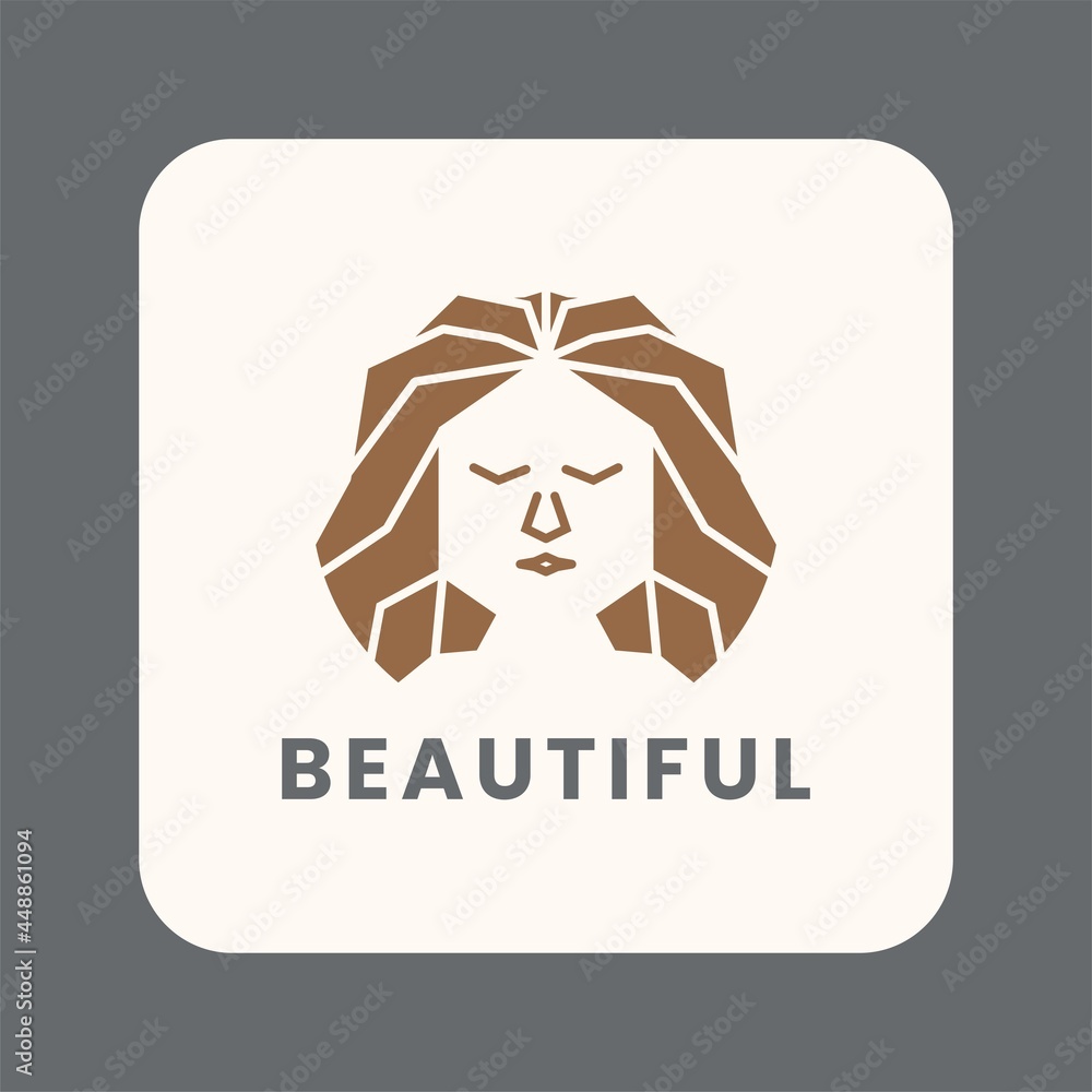 beauty logo featuring the face of a beautiful woman beauty logo featuring the face of a beautiful woman