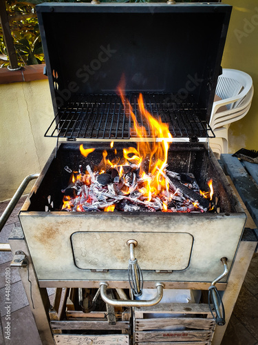 bbq and fire - close-up