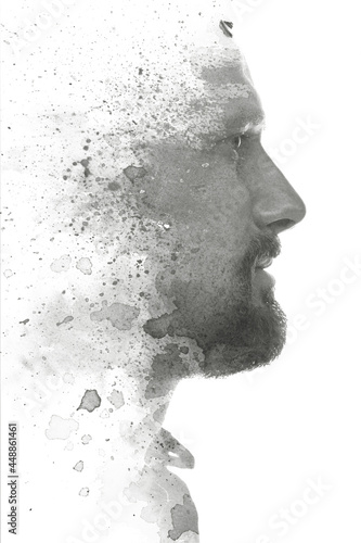A sandy portrait of a white man © LUMEZIA.com
