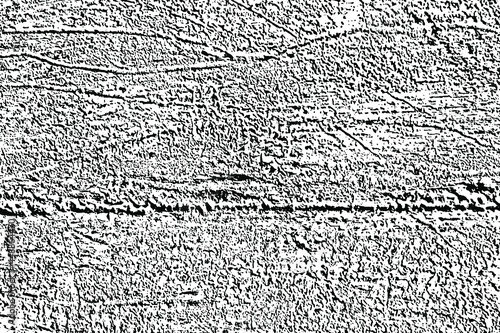 Grunge texture of an old metal sheet with a welding seam. Monochrome background of a damaged scratched surface with spots and noise. Overlay template. Vector illustration