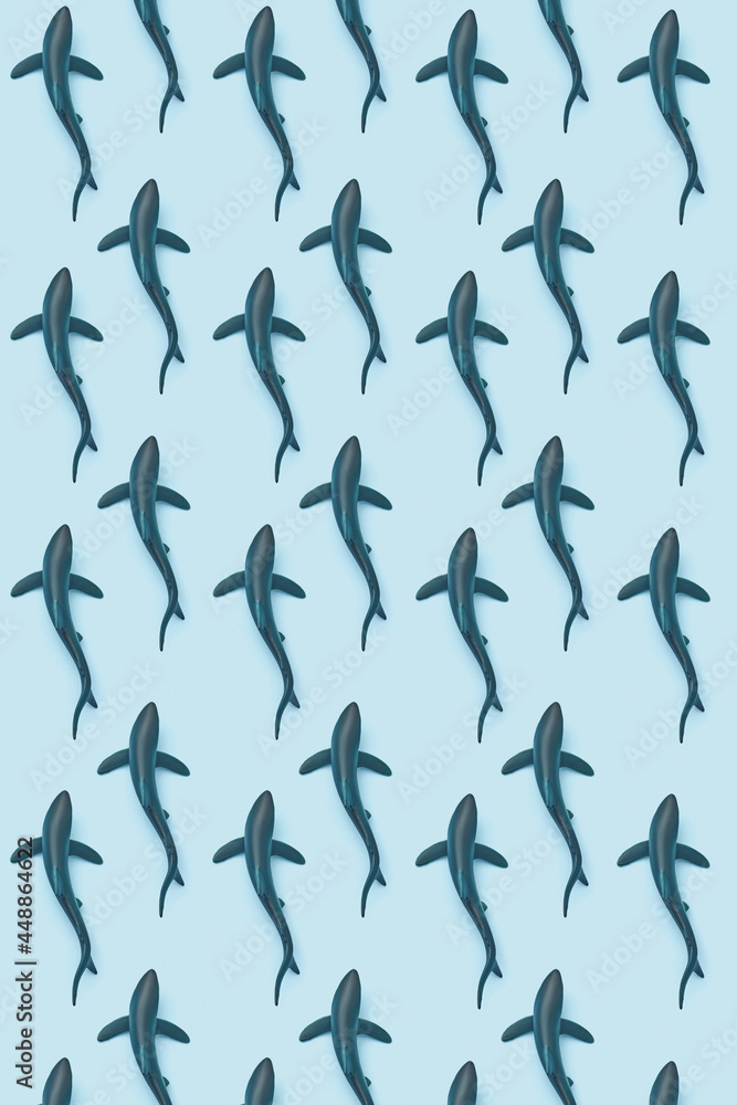 Pattern of plastic sharks Pattern of plastic sharks