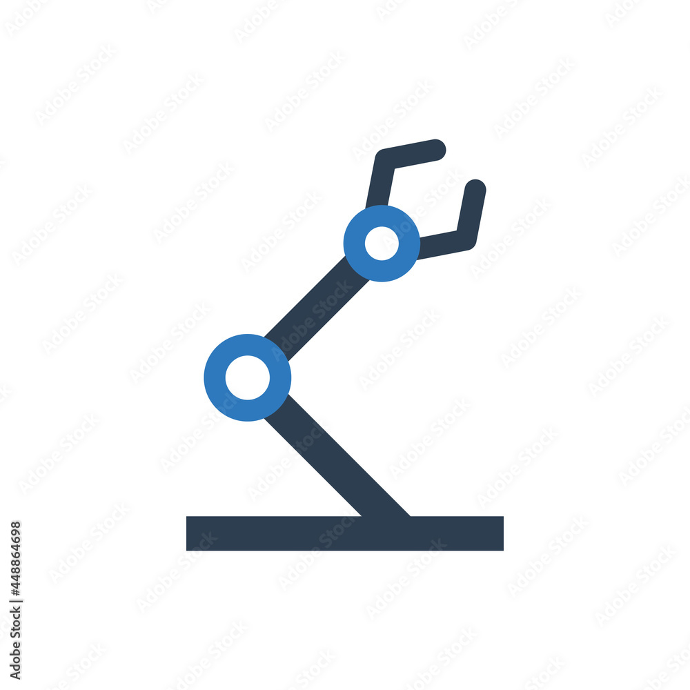 Industrial robot arm icon - robot hand icon Industrial robot arm icon - robot hand icon