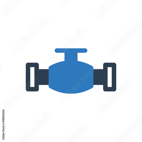 Valve icon - water plumbing pipe icon