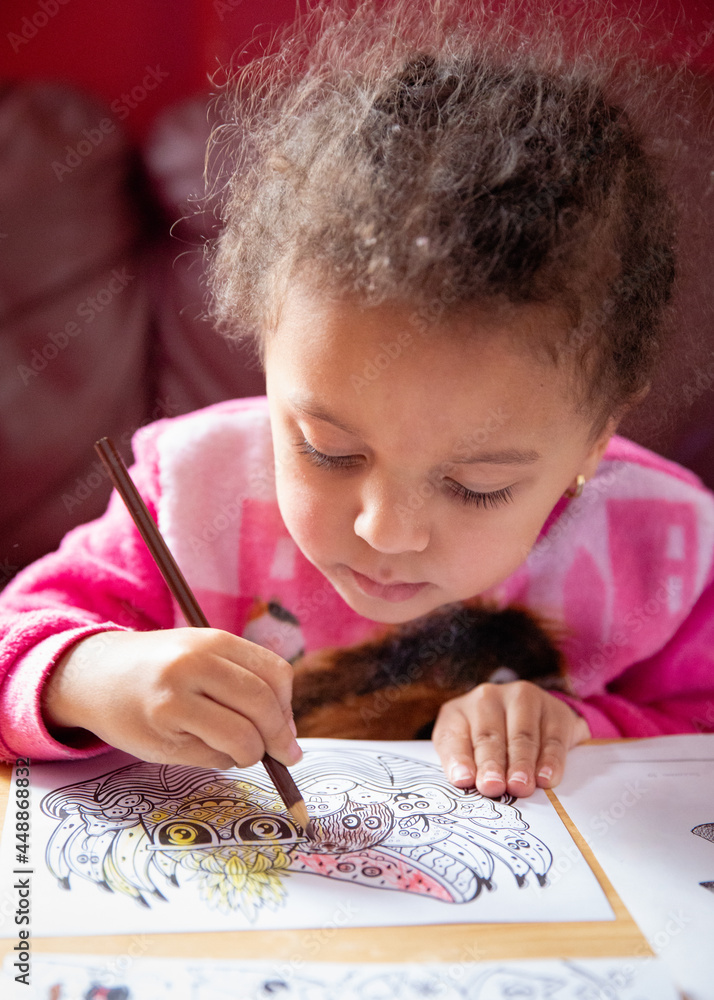 Toddler girl practicing her colouring
Toddler girl practicing her colouring