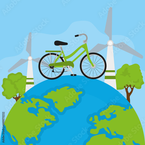 eco earth planet illustration