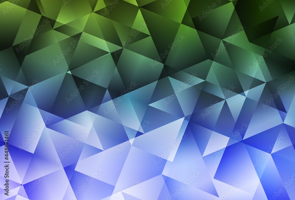 Obraz premium Light Pink, Green vector polygon abstract layout.