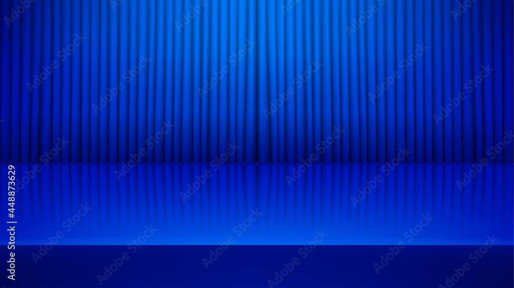 Bue curtain background. Vector illustration. Bue curtain background. Vector illustration.