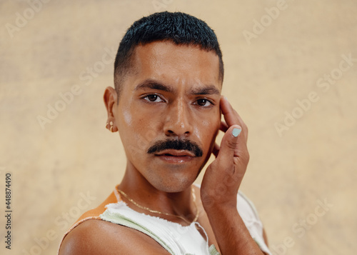 A portrait of a queer man 