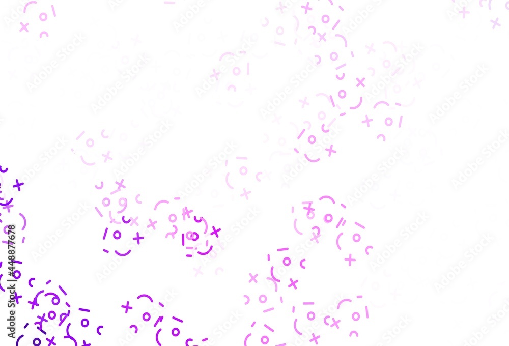 Light Purple, Pink vector layout with algebra elements. Light Purple, Pink vector layout with algebra elements.