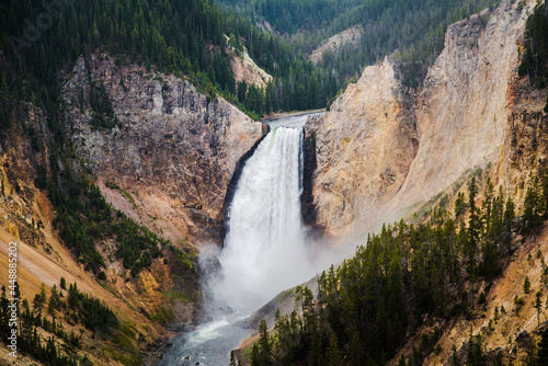 A waterfall in Yellowstone National Park. 
