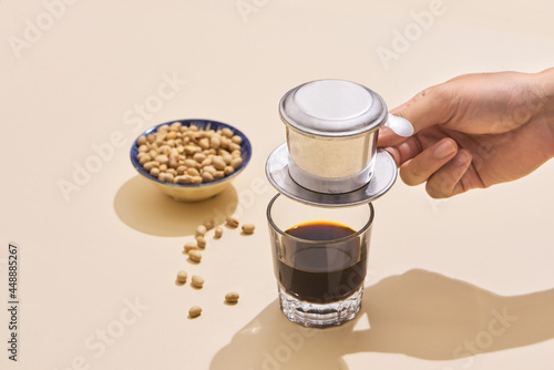 Vietnamese traditional coffee phin photo