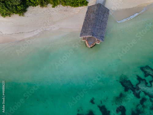 beach hotel on tropical island