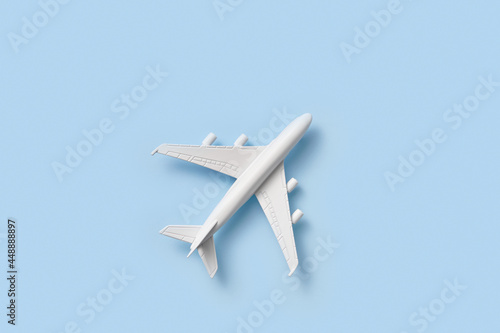 White toy plane photo