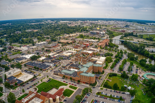 Aerial View of Midland, Michigan during Summer photo