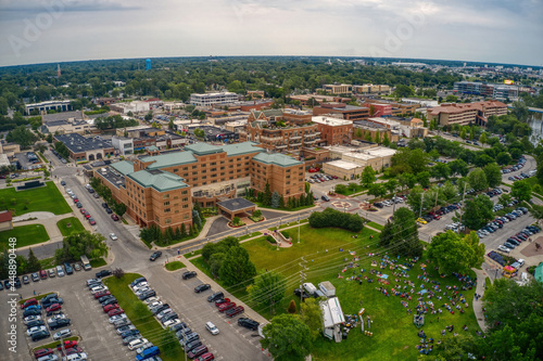 Aerial View of Midland, Michigan during Summer photo