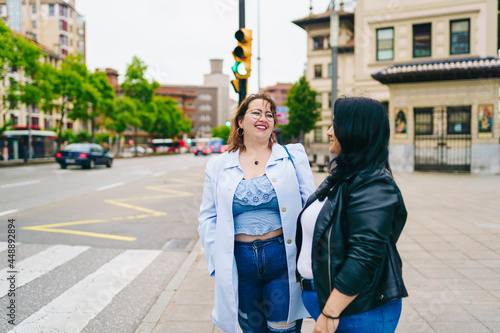 Two curvy girls in town photo