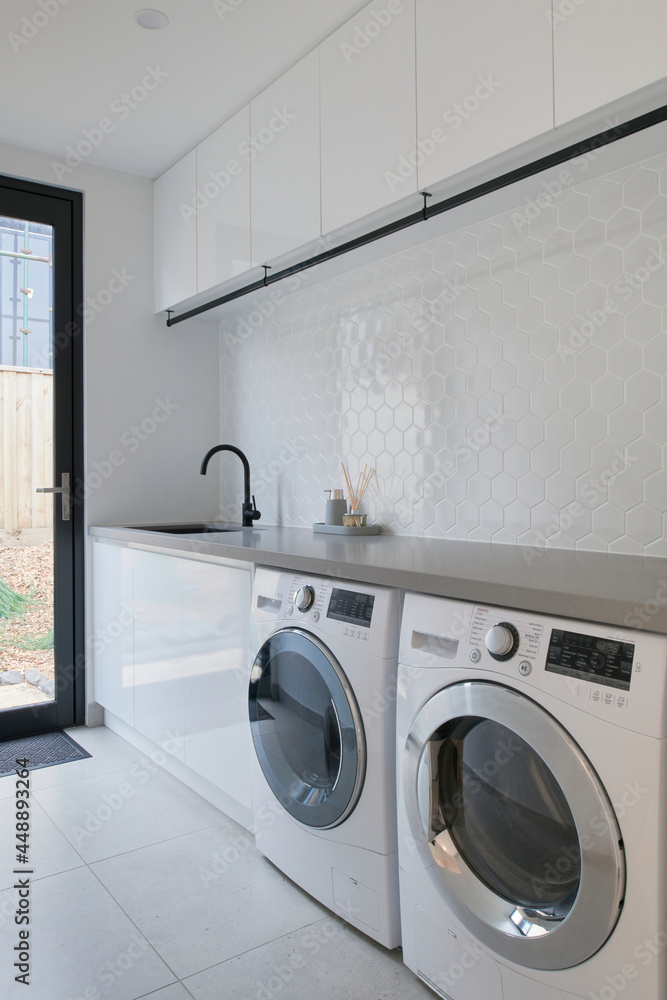 Large laundry with washer and dryer Large laundry with washer and dryer