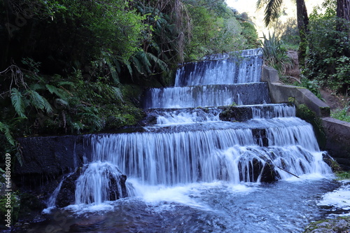 Korokoro Dam waterfall in the forest  Lower Hutt Wellington New Zealand 