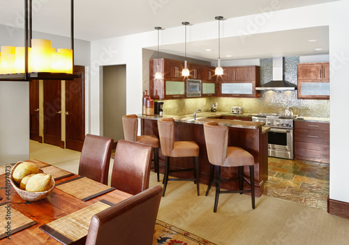 Architecture image of hotel suite kitchen photo