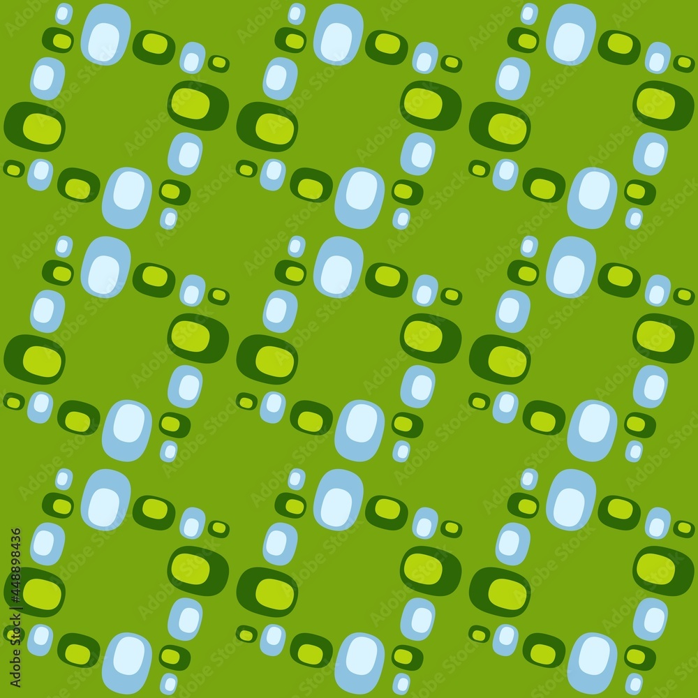 Rounded abstract seamless pattern - accent for any surfaces.