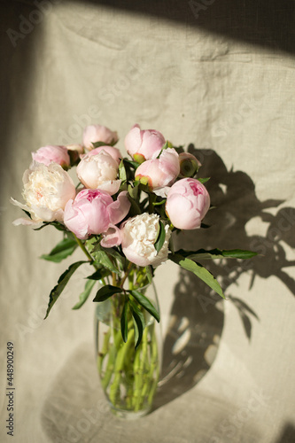 Fresh flowers in vase photo