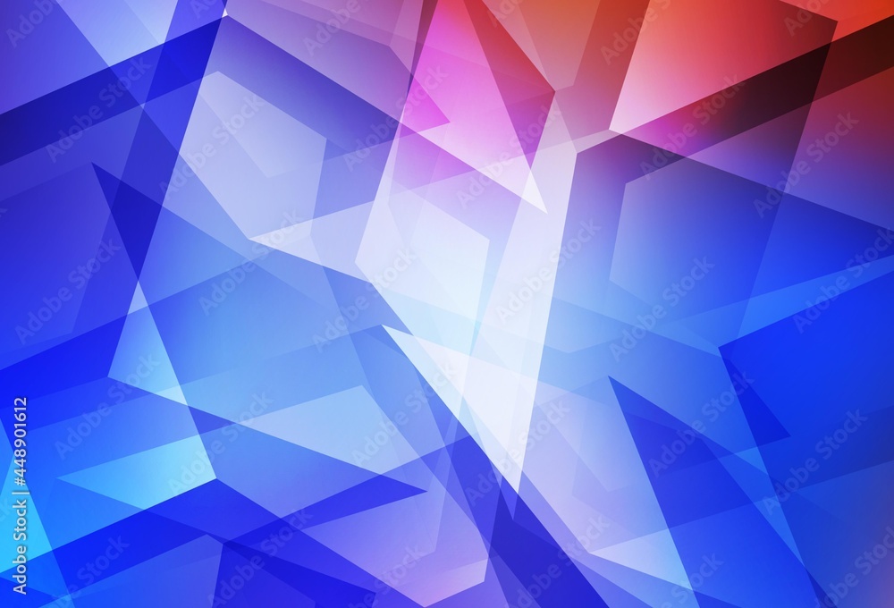Obraz premium Light Blue, Red vector polygonal template.