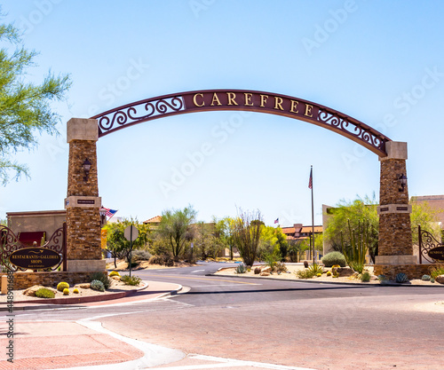 Welcome to Carefree, Arizona Desert Gardens and Sundial
