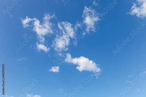 nature background. white clouds over blue sky