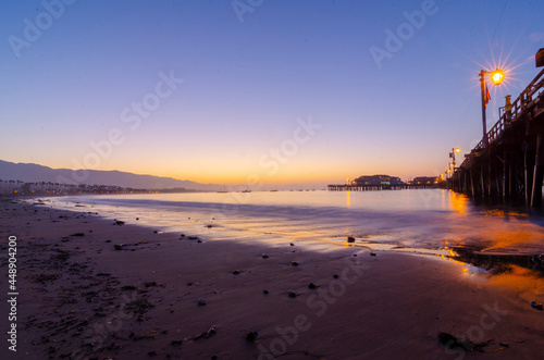 Santa Barbara Beach Purple Sunrise