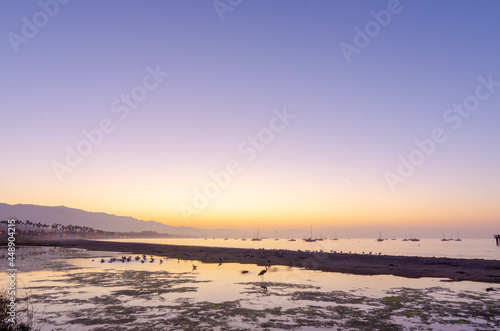 Santa Barbara Beach Purple Sunrise
