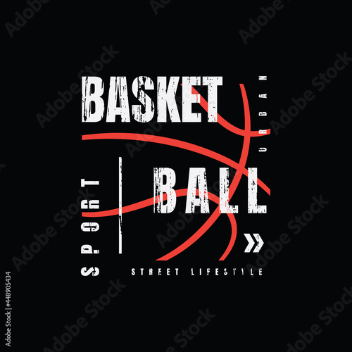 BASKETBALL illustration typography. perfect for t shirt design