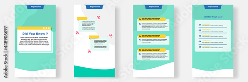 Social media faq, question, answer stories banner layout template with geometric shape background and bubble message design element in green white color. Vector illustration © Adi