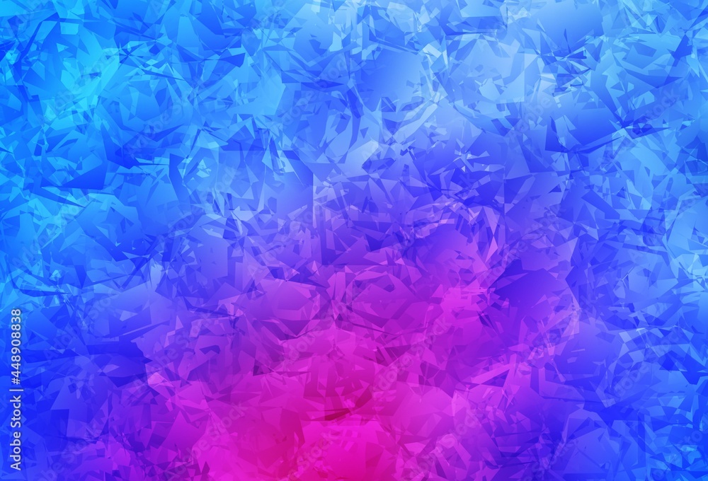 Light Pink, Blue vector doodle template with roses, flowers.