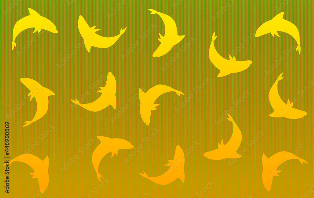 Yellow dolphin pattern Yellow dolphin pattern