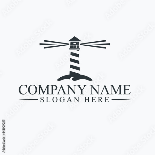 logo template for marine business, vector art.