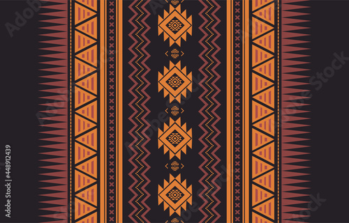 Geometric ethnic oriental ikat pattern traditional Design for background,fabric,wrapping,clothing,wallpaper,Batik,carpet,embroidery style.
