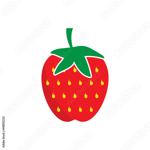 Garden strawberry icon design isolated on white background