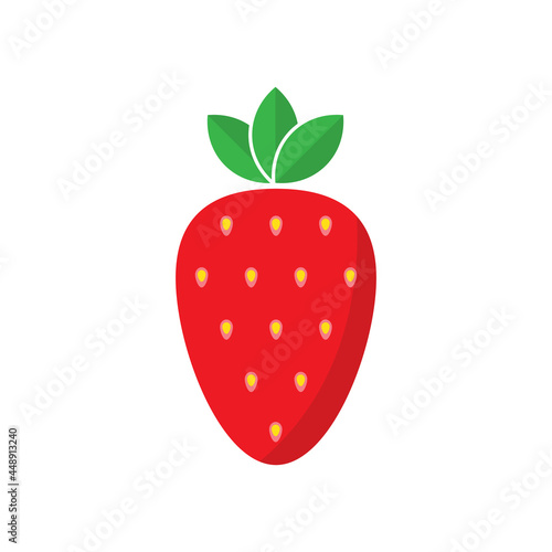 Garden strawberry icon design isolated on white background