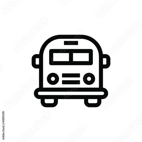 School bus icon vector graphic illustration
