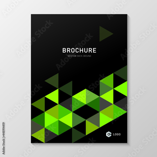 corporate brochure cover design with triangle