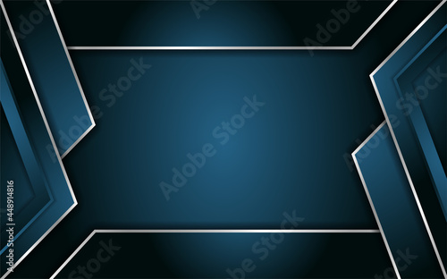 Abstract dark blue background with line metallic