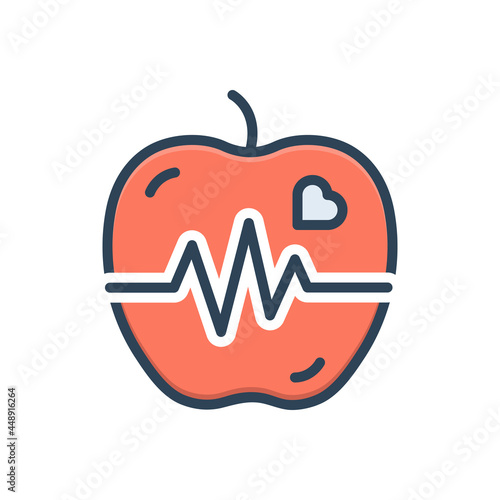 Color illustration icon for vital crucial