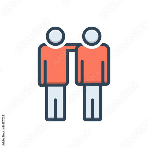 Color illustration icon for fellow 