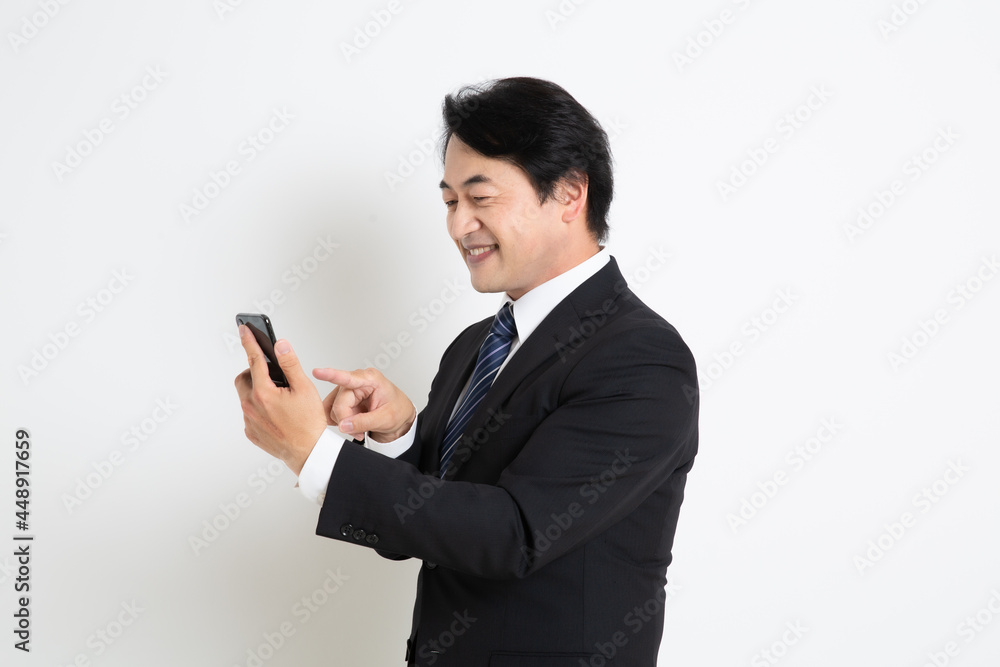 中年の日本人サラリーマン男性 中年の日本人サラリーマン男性