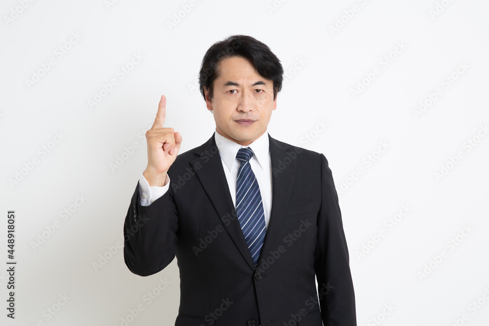 中年の日本人サラリーマン男性 中年の日本人サラリーマン男性