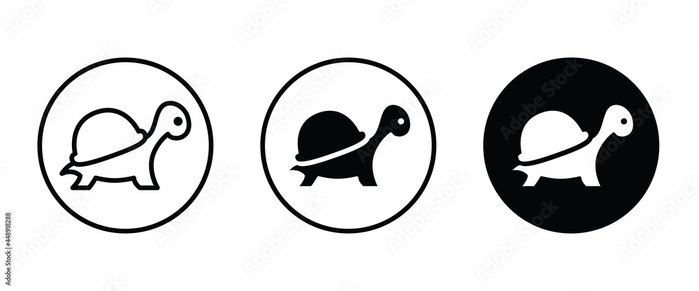 Turtle icon vector, filled flat sign, solid pictogram isolated on white.
