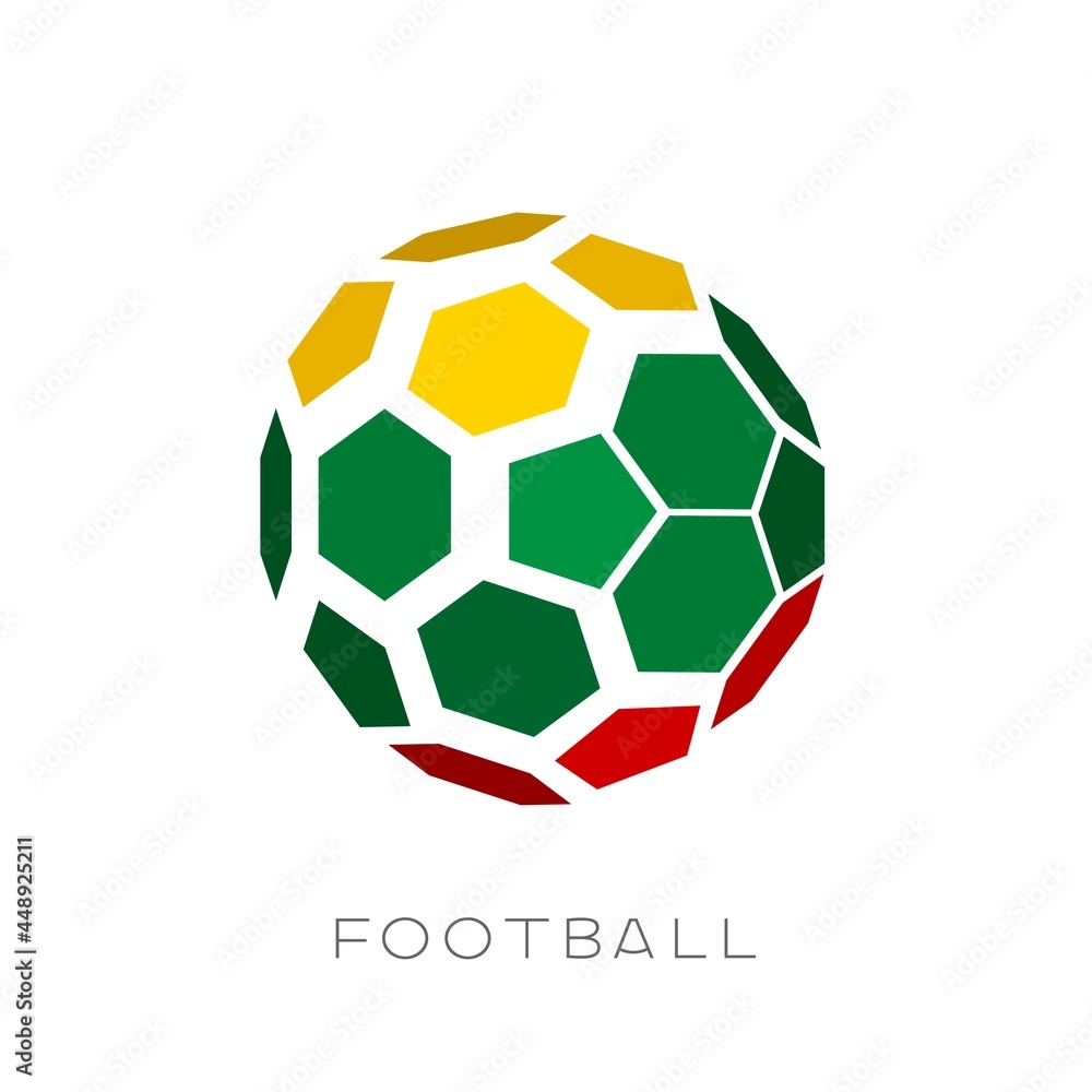 Fototapeta premium 3D soccer ball with Lithuania team flag.