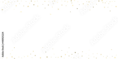 Gold Glitter Stars. Luxury Shiny Confetti.