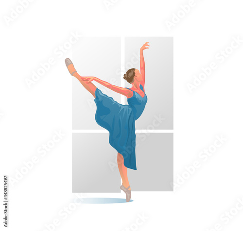 ballerina in dancer vector illustration